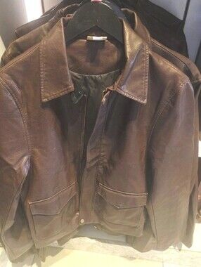 Disney Indiana Jones Brown Leather Bomber Jacket